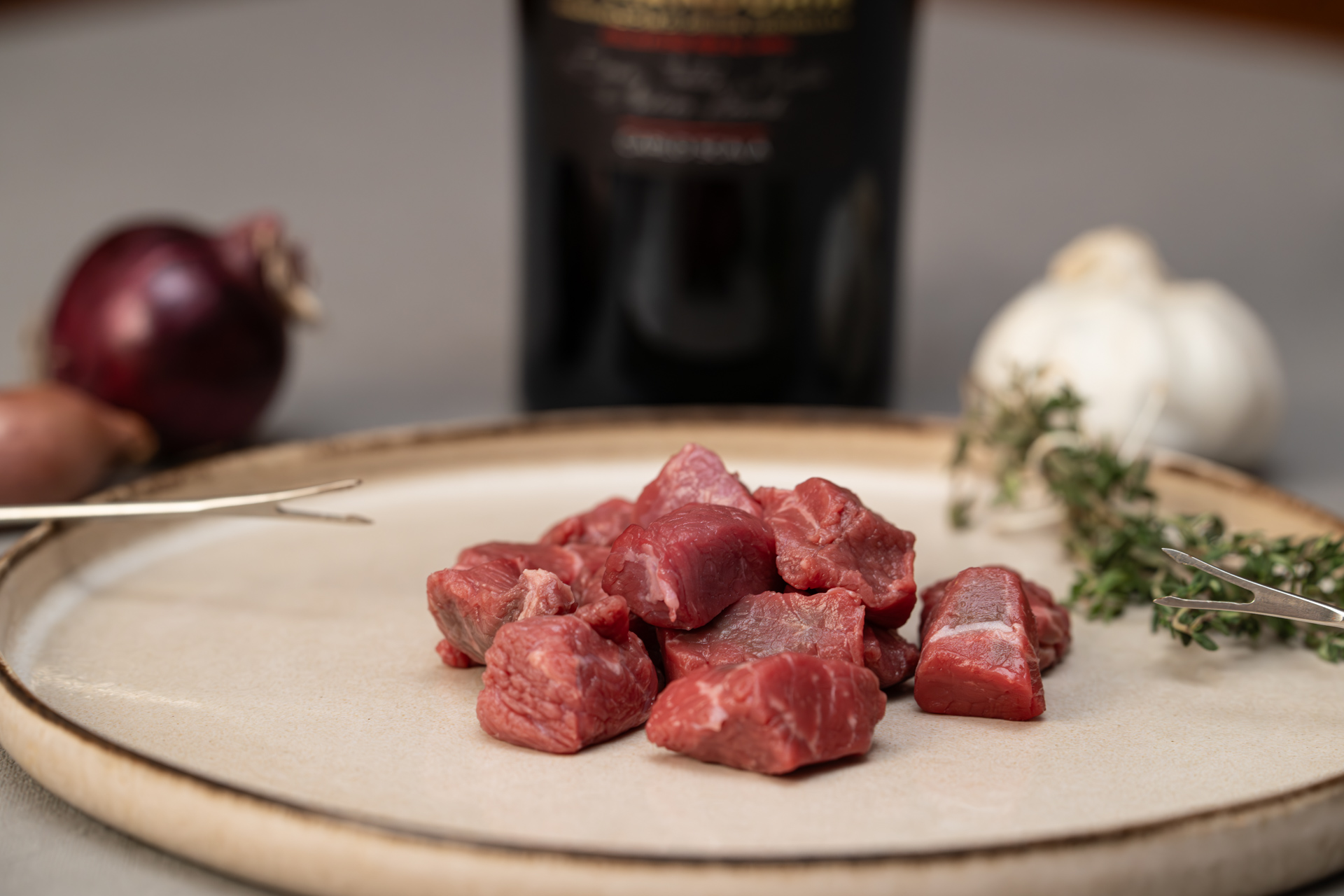 Fonduefleisch Rinderhüfte in Würfel